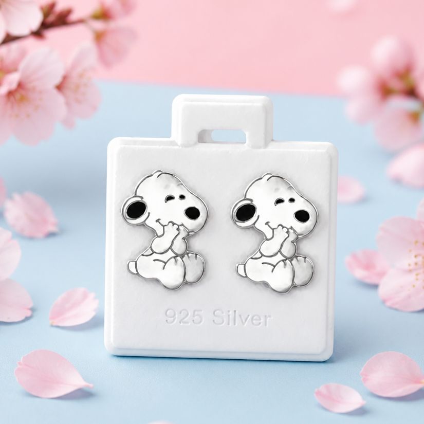 Arete Perrito Feliz esmaltado Artesanal, broche de Mariposa Plata 925 Mexicana
