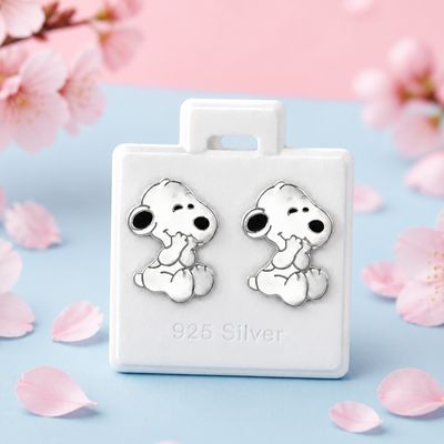 Arete Perrito Feliz esmaltado Artesanal, broche de Mariposa Plata 925 Mexicana