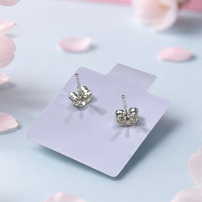 Arete Gatito Feliz 1.6cm broche de mariposa  Plata 925 Mexicana