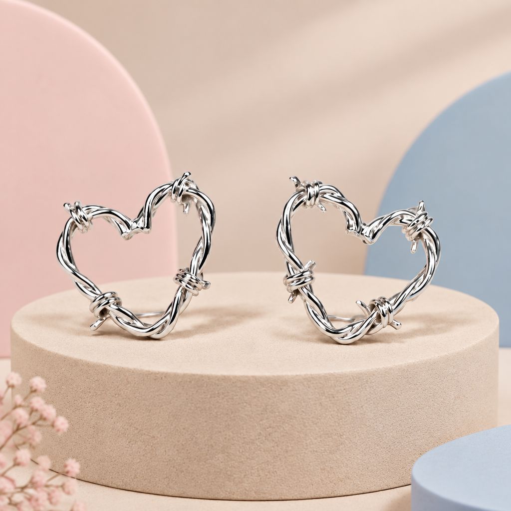 Arete Corazon KG  Plata 925 Mexicana