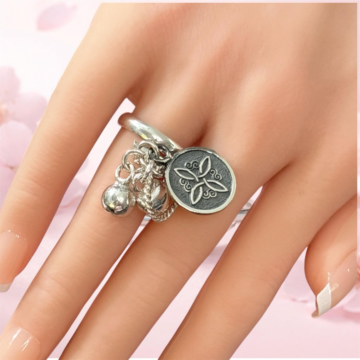 Anillo Movil Nudo de Bruja Artesanal Ajustable, Plata 925 Mexicana