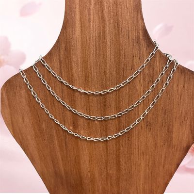 Cadena Fancy Uno x Uno 2.5mm mide 20" de largo Plata 925 Italiana