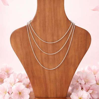 Cadena Colita de Rata 1mm 22" Plata 925 Italiana