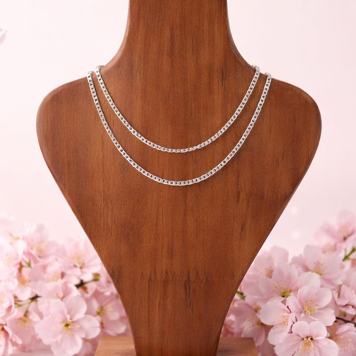 Cadena Marina 3mm de ancho 20” de largo Plata 925 Mexicana 