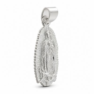 Dije virgen Guadalupe Chica solida, plata 925 mexico