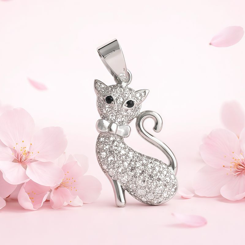 Dije Gatito con Mono mide 3c ideal para cadenas de 3mm o menos Plata 925 Mexicana