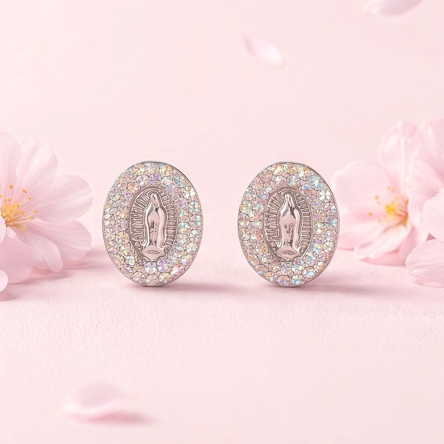 Broquel virgen especial pasta, mide 1 cm Tornasol plata 925 mexicana