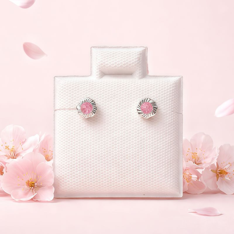 Broquel Rehilete Rosa 7MM Plata 925