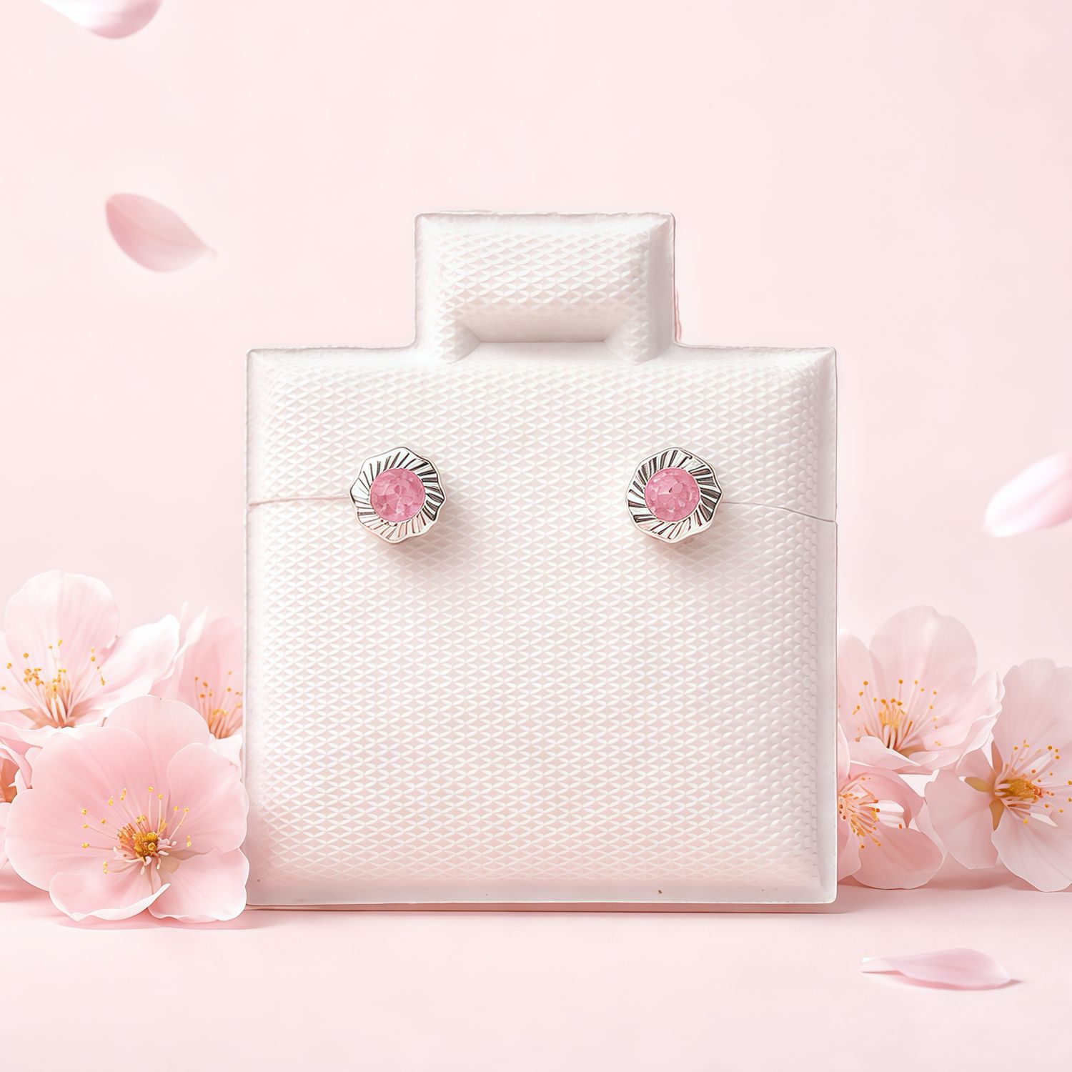 Broquel Rehilete Rosa 7MM Plata 925