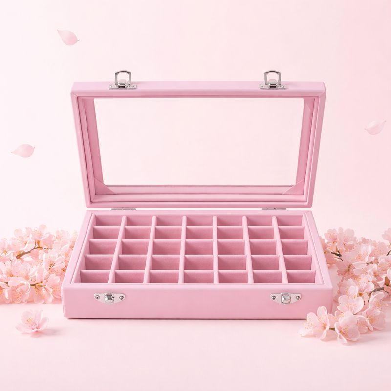 Estuche Rosa con 24 compartimentos 