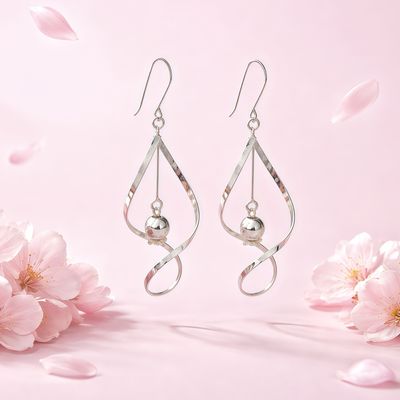 Arete Largo Movil Plata 925 MX