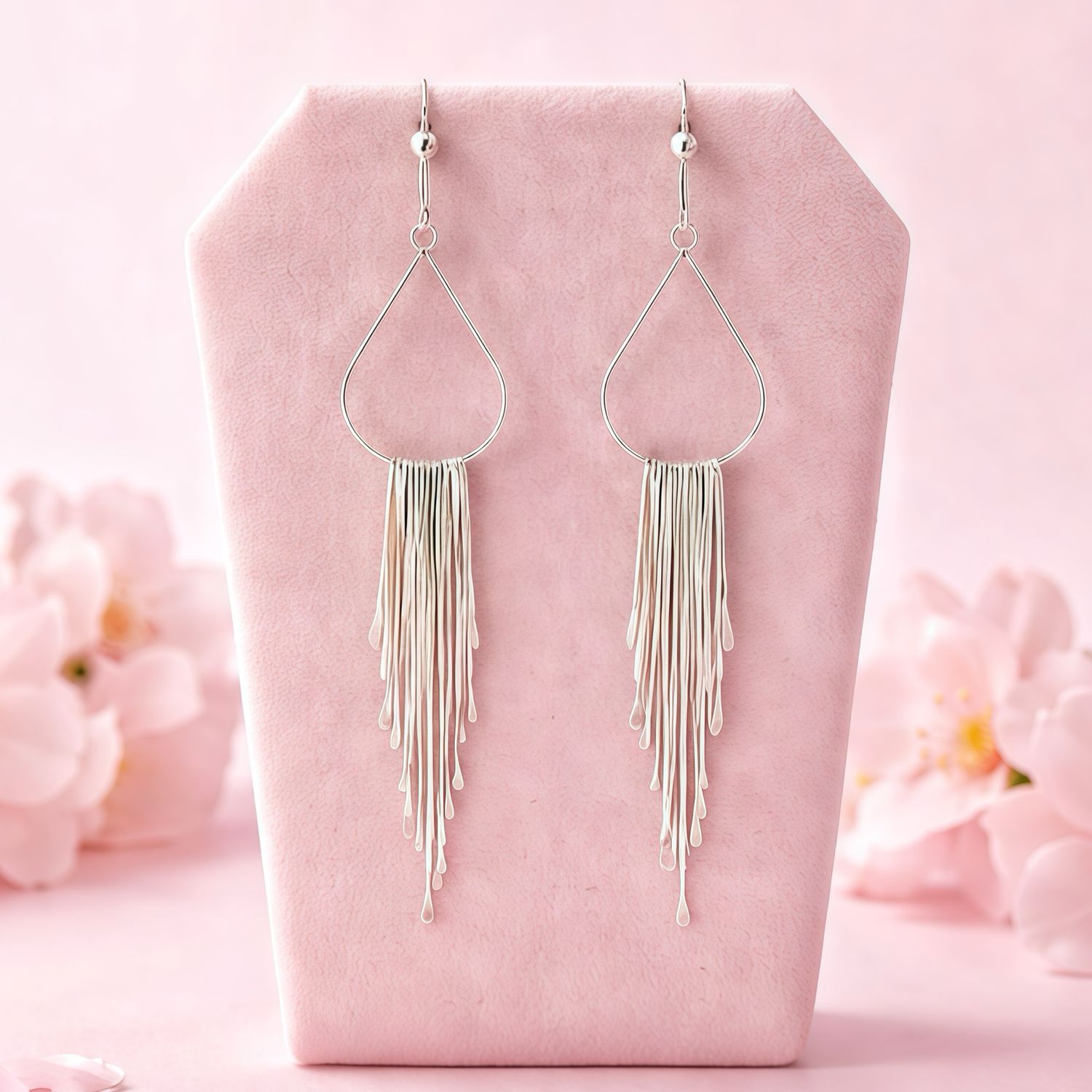 Arete Largo Movil  Plata 925 MX