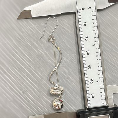 Arete Largo Movil  Plata 925 MX