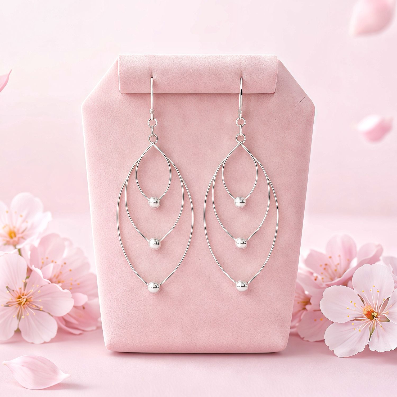 Arete Largo Movil  Plata 925 MX