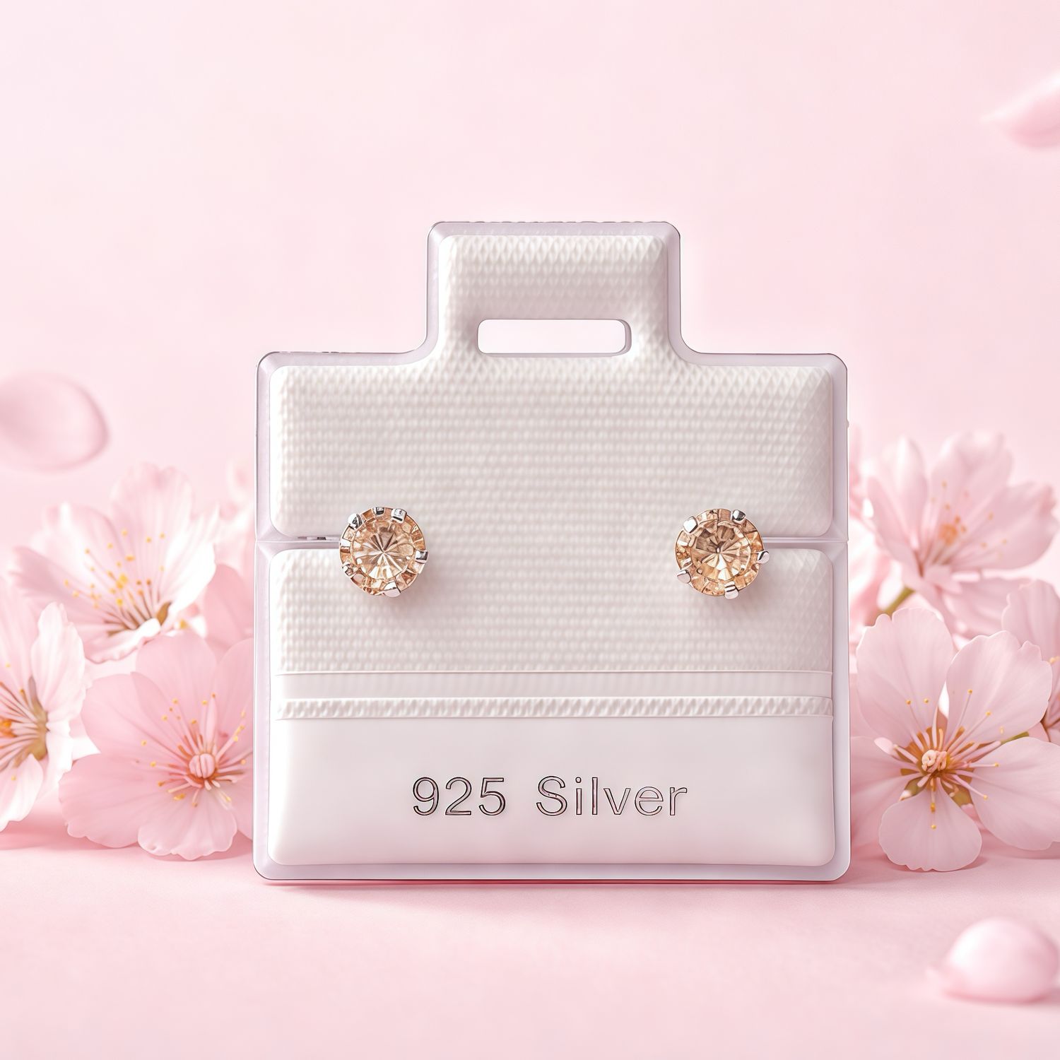 Broquel Cubico Redondo 4MM Ambar plata 925 MX Broche de Bolita