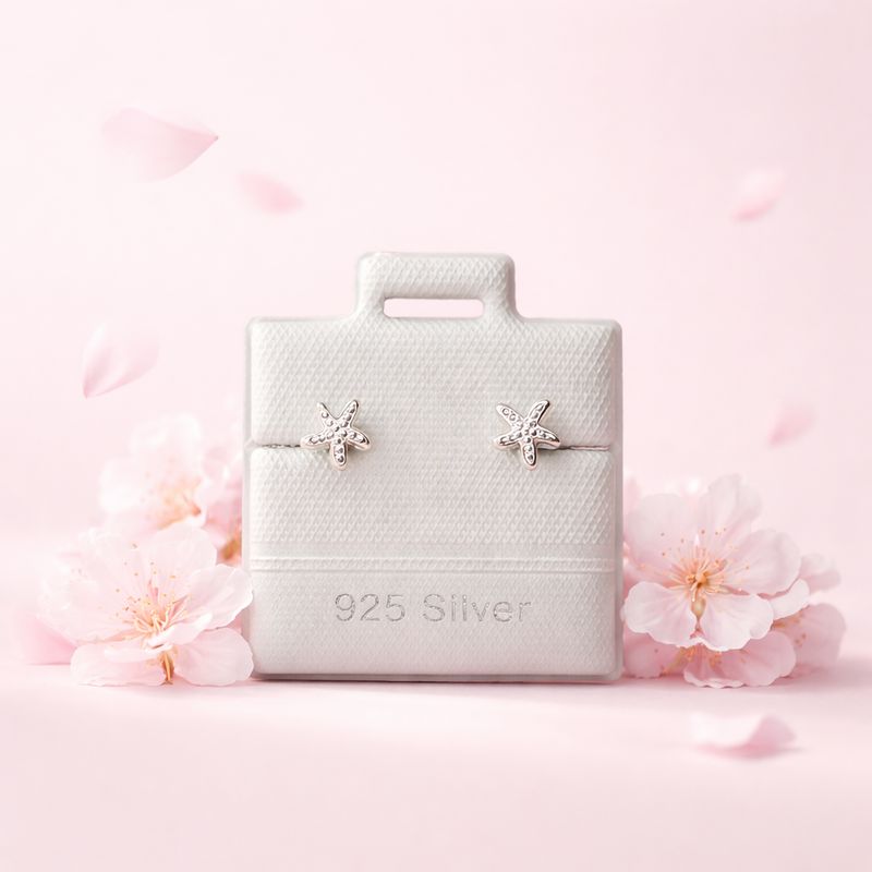 Broquel Estrella de mar mini Plata 925