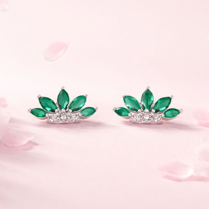 Broquel Premium Abanico de finas zirconias mide 10mm plata 925 Broche de Bolita