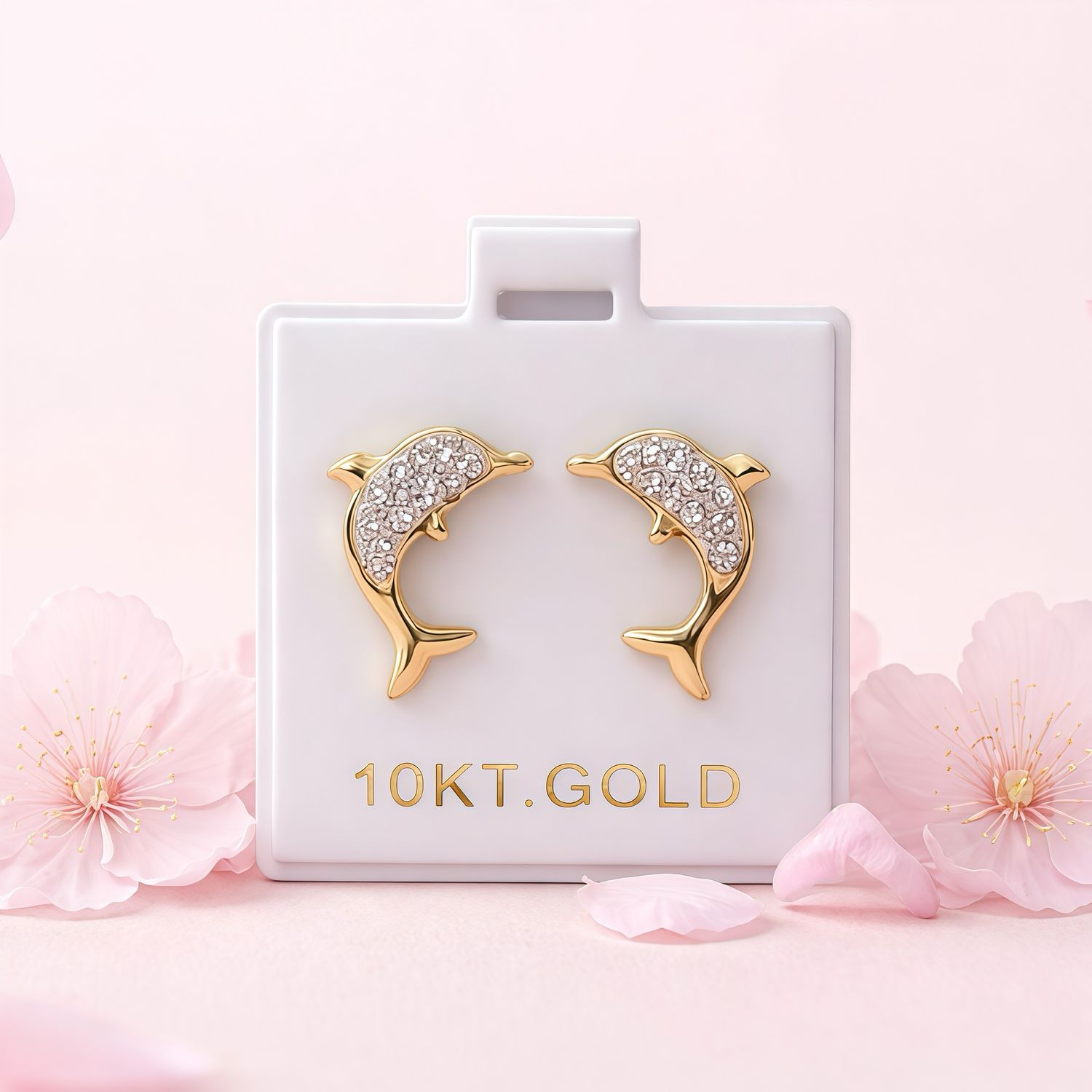 Broquel Pasta Delfin 12mm Oro 10K