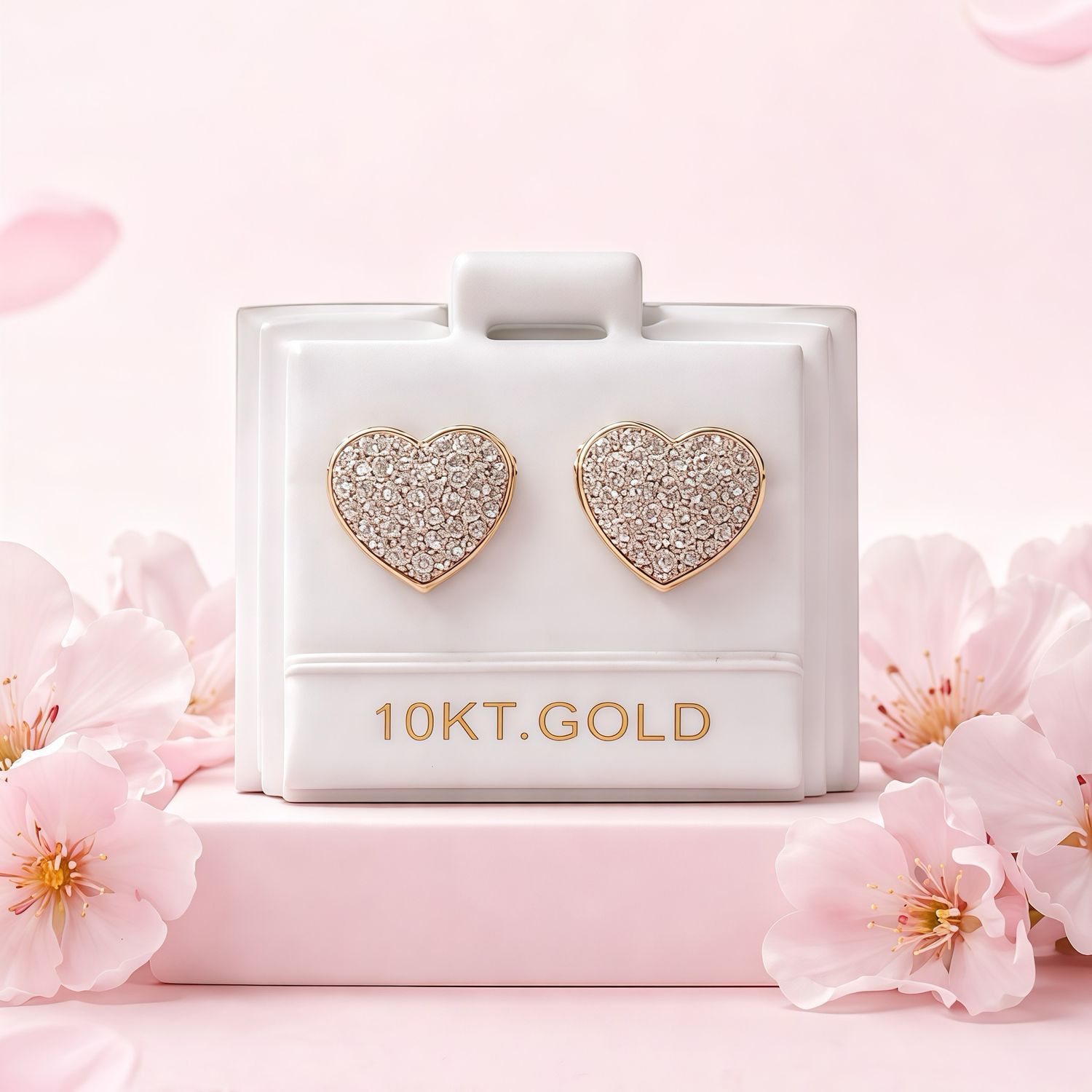 Broquel Pasta Corazon Blanco 9mm Oro10K