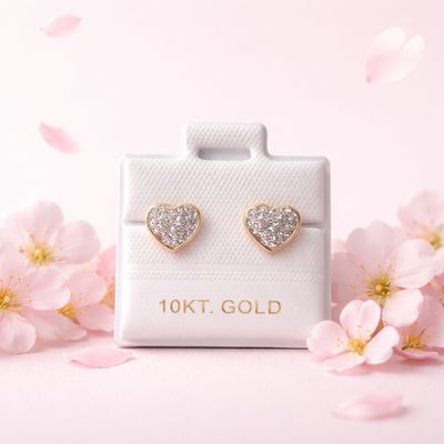 Broquel Pasta Corazon Blanco 7mm Oro10K
