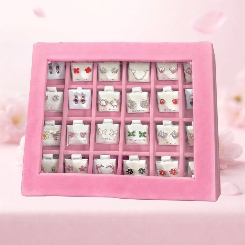 Estuche Broquel premium 24 pares Plata 925 