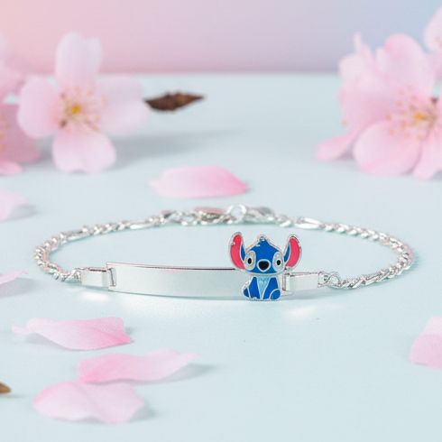 Pulsera Figaro con Plaquita y Animalito Azul PLata 925 MX