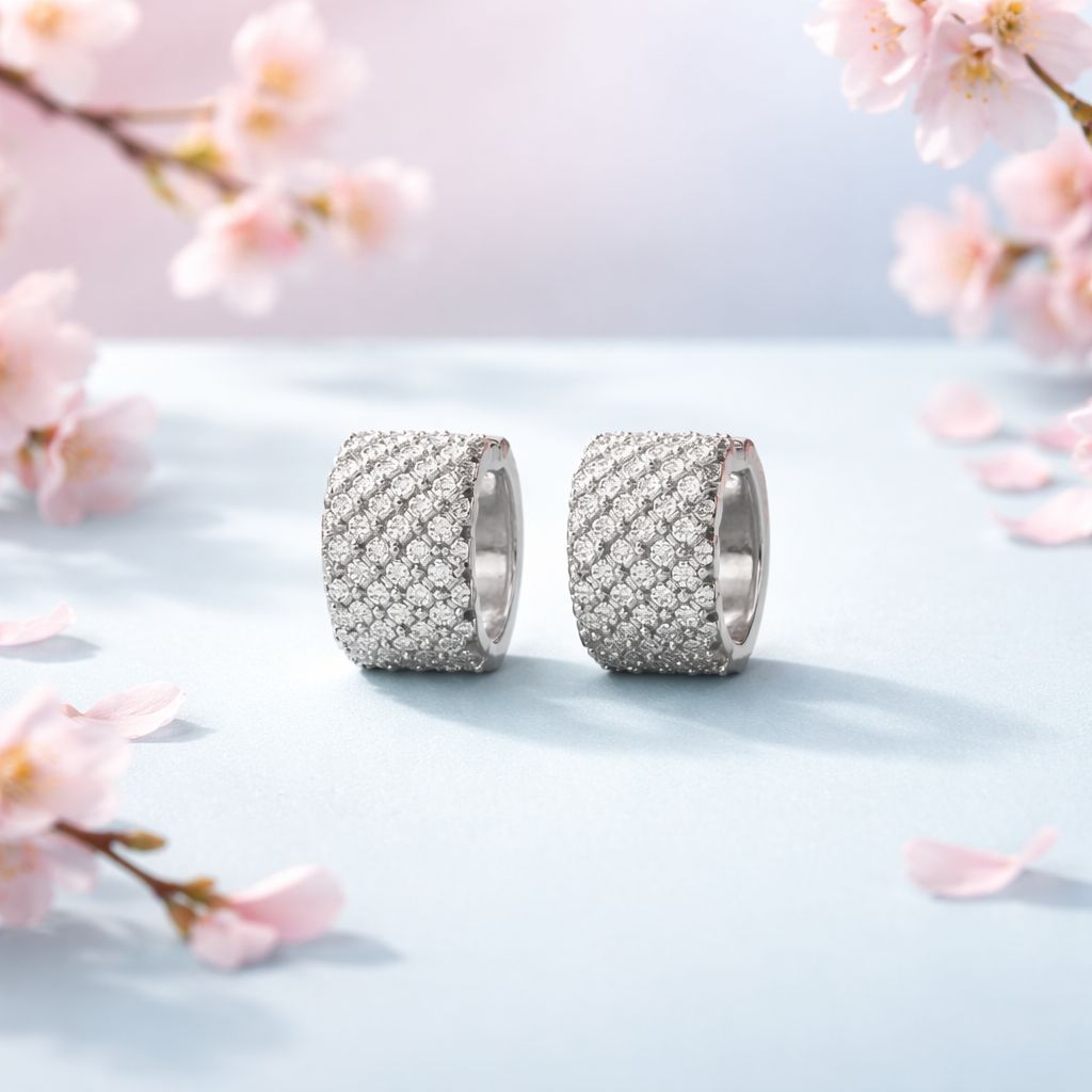 Huggie Premium Micropabe Italiana Plata 925 miden 10MM