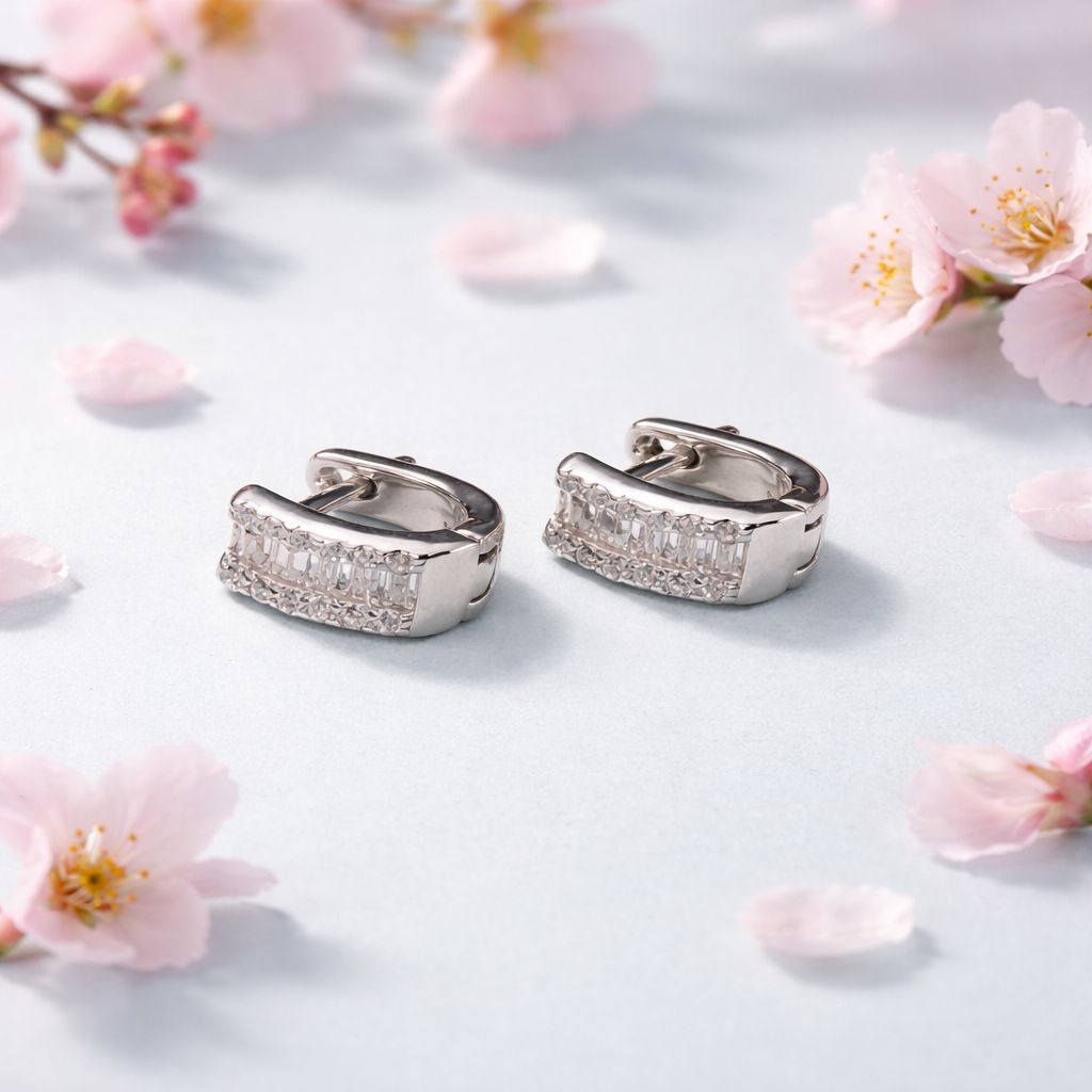 Huggie Premium Micropabe Marquiz  Italiana Plata 925 miden 9MM