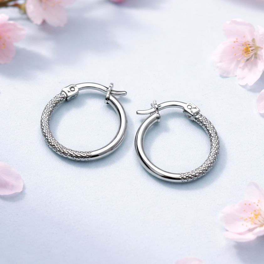 Arracada Fancy Arenada  mide 1.5 CM de Diámetro Plata 925 MX