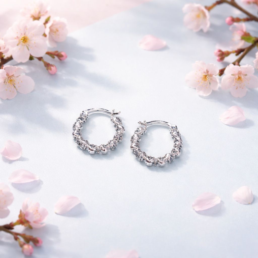 Arracada Fancy facetada mide 15mm de Diámetro Plata 925 MX