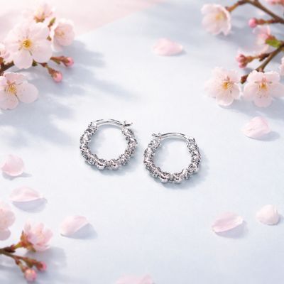 Arracada Fancy facetada mide 15mm de Diámetro Plata 925 MX