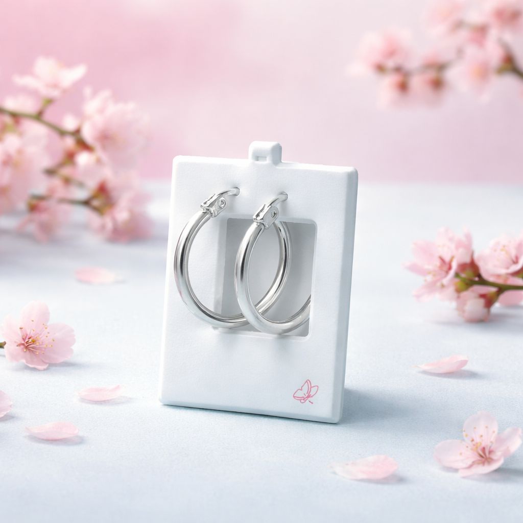 Arracada Tubo Liso Mide 2cm Plata 925