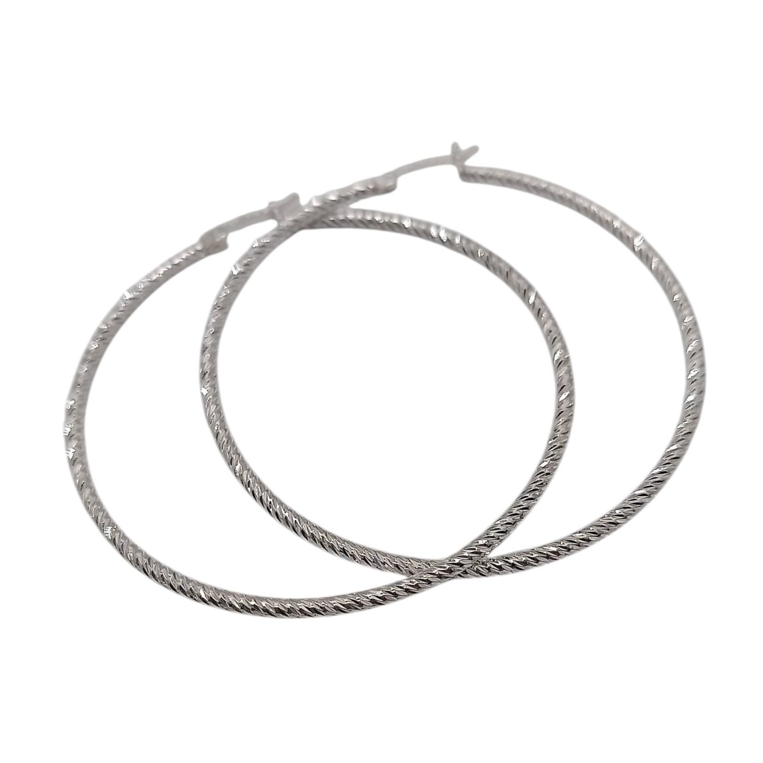 ARRACADA SOGA 5 CM, PLATA .925