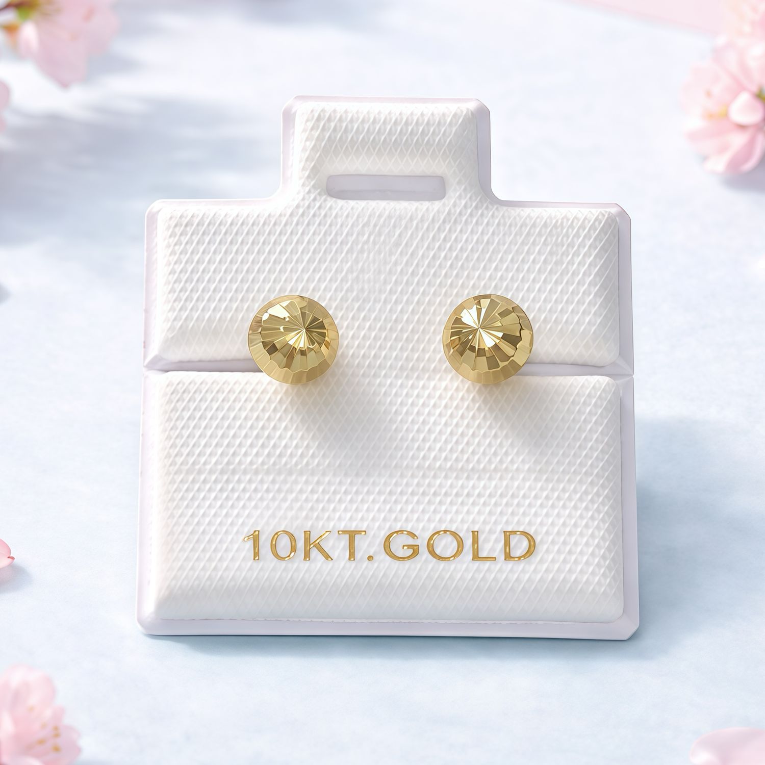 Broquel Hongito 4mm Oro 10K, bolita atrás