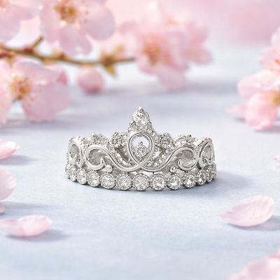 Anillo Princess Corona Premium Plata 925 Italiana on Rodio