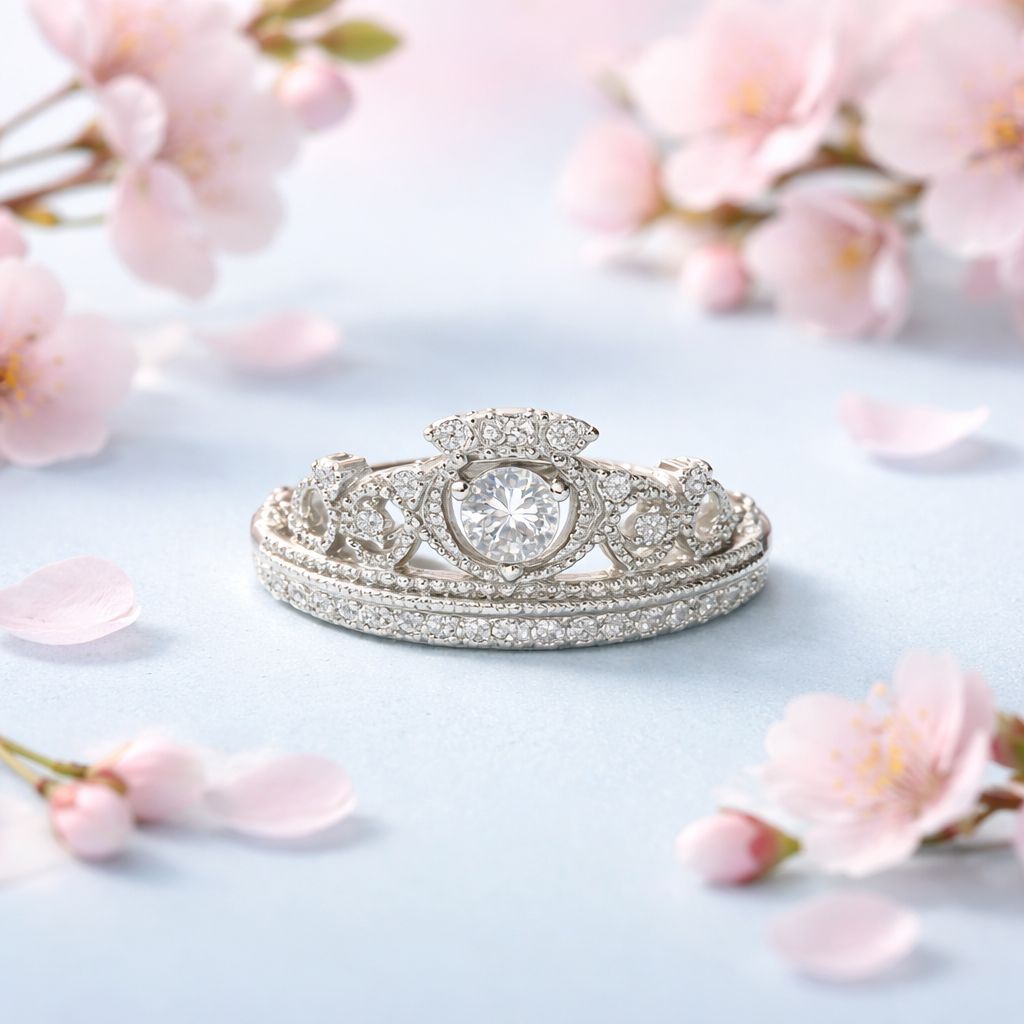 Anillo Princess Corona Premium Plata 925 Italiana on Rodio