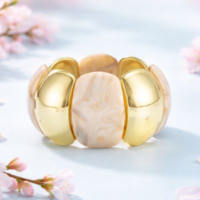 Pulsera estilo Vintage marmol Cafe  acetato Bisutería Acrilic