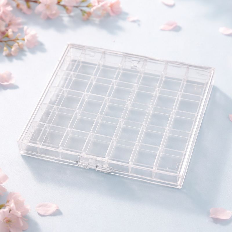 Charola Aclilica con Tapadera para 36 pares de Broquel  