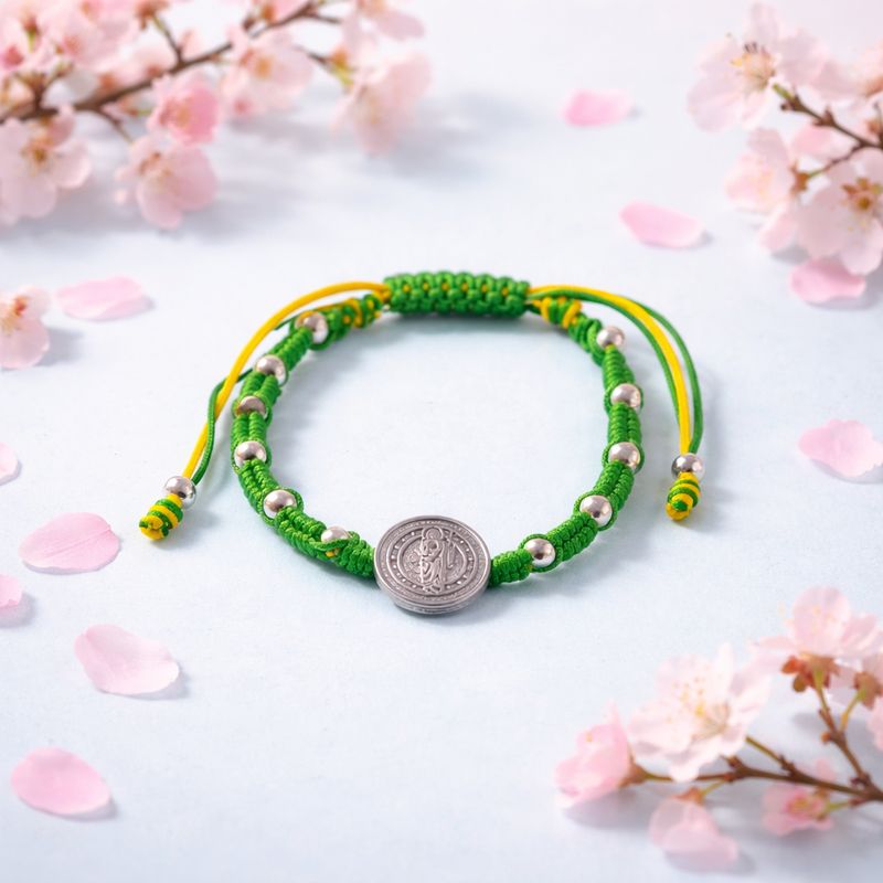 Pulsera Hilo Verde San Judas Plata 925 MX