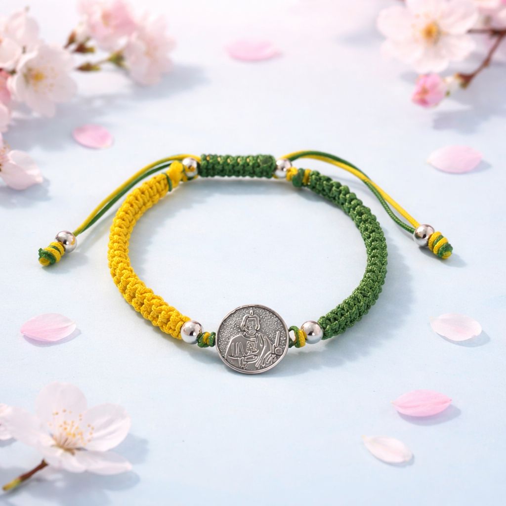 Pulsera Hilo Verde San Judas Plata 925 MX