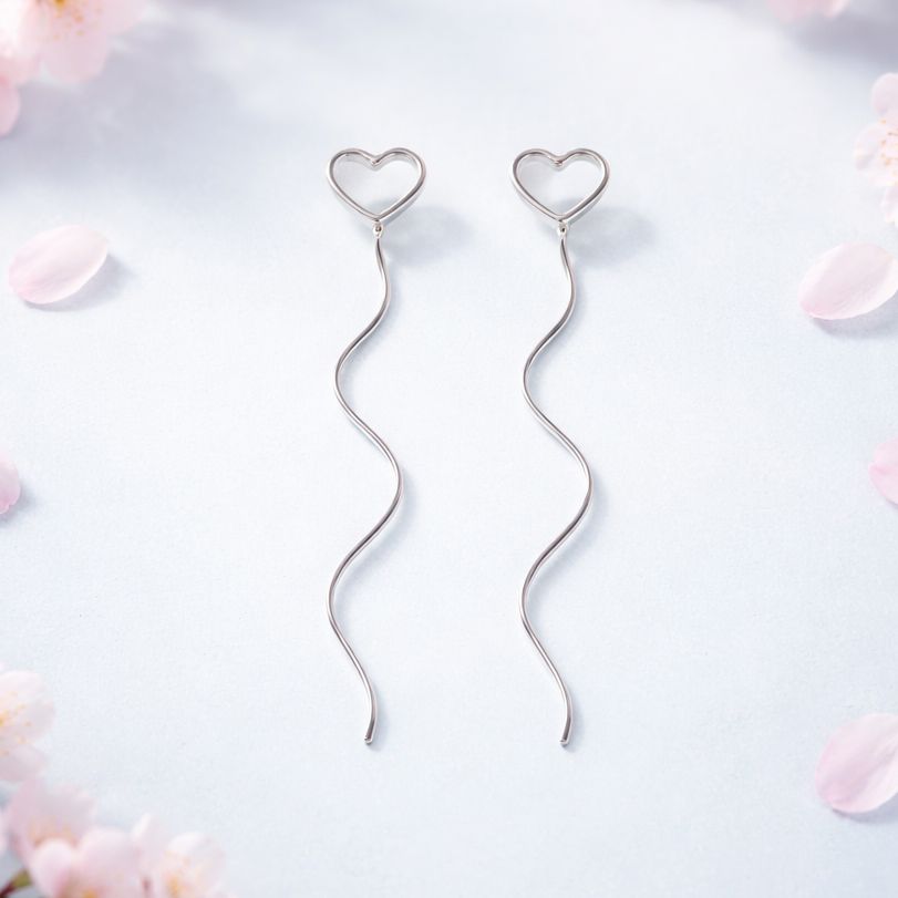Arete Viol. Corazon Plata 925 mexicana