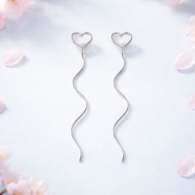 Arete Viol. Corazon Plata 925 mexicana