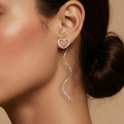 Arete Viol. Corazon Plata 925 mexicana