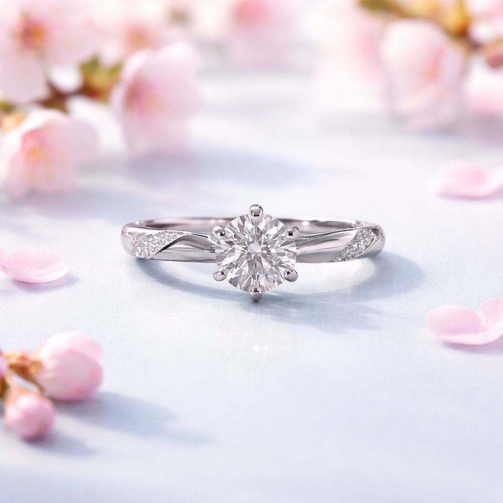 Anillo Compromiso con Moissanita (Diamante de laboratorio ) Plata 925 Italiano  