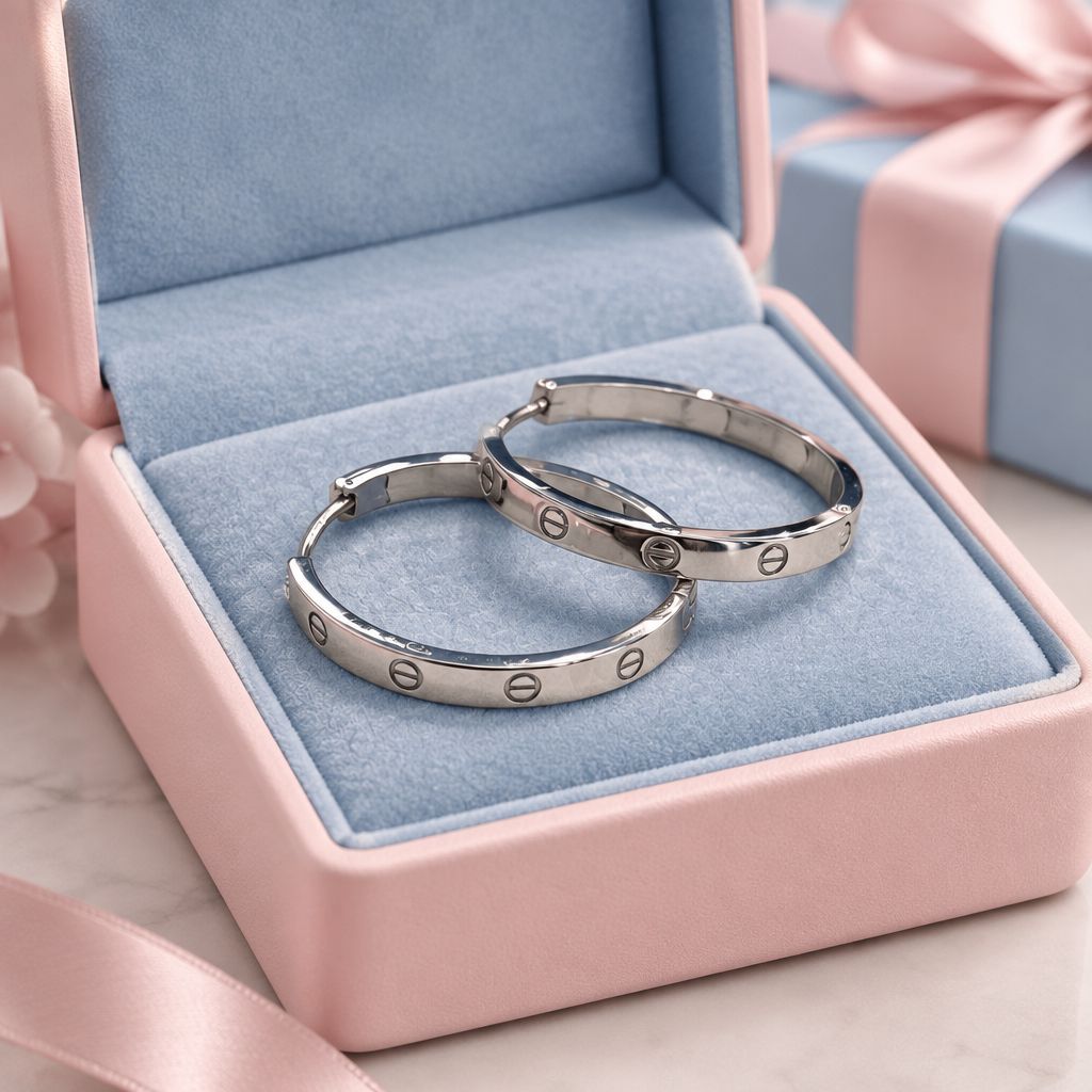 Arracada Cart mide 2.5cm Plata 925 italiana