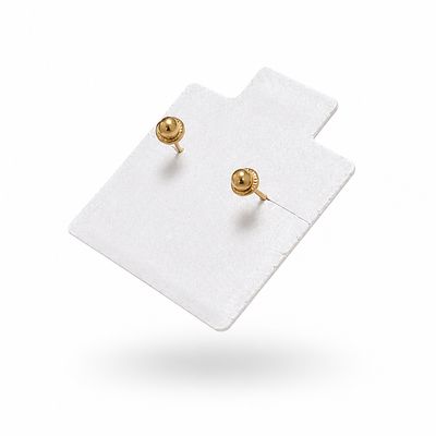 Broquel Moño liso Oro 14K 
