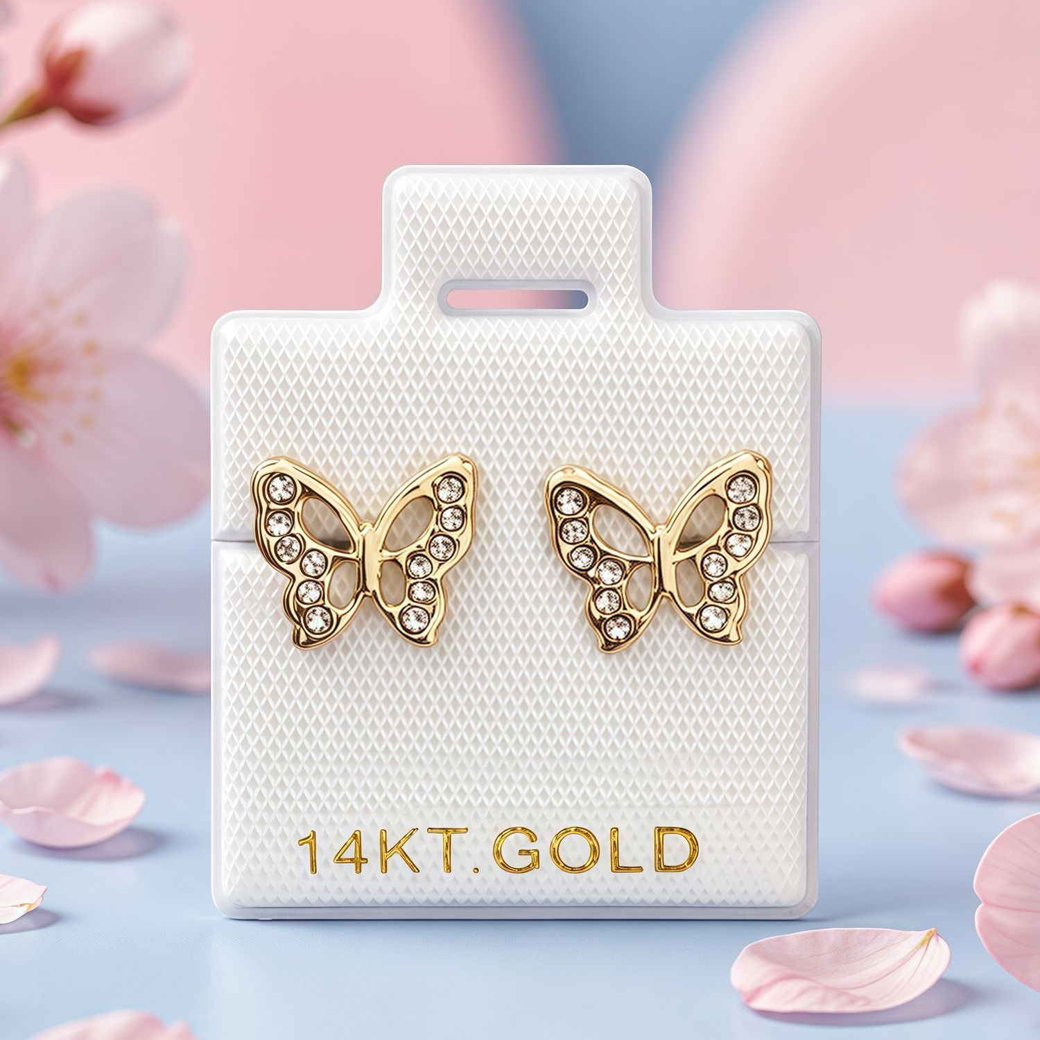 Broquel Mariposa PP Oro 14K