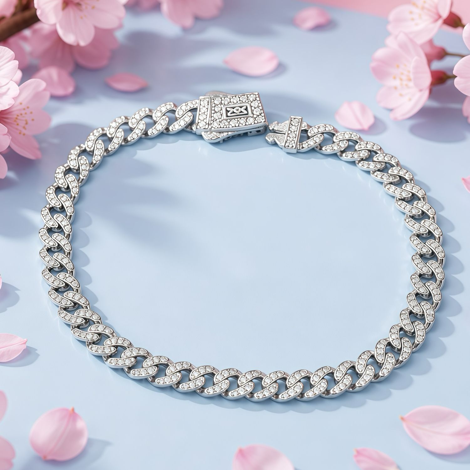 Pulsera  Estilo Monac. Micropabe Mide 5mm de ancho, 7"  Plata 925 Koreana