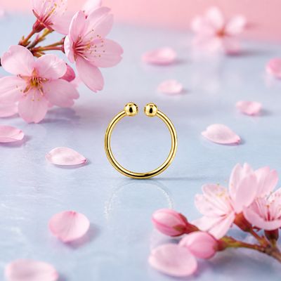 Piercing Nouse (Arete Nariz)  Plata 925 Tailandés con chapa de oro 18K
