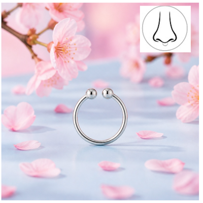 Piercing Nouse (Arete Nariz)  8mm Plata 925 Tailandés